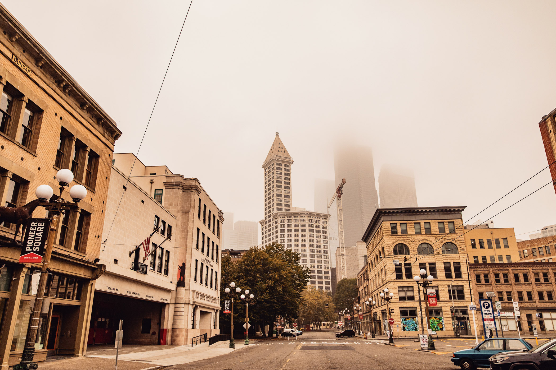 Wildfire smoke in Seattle photojournalist Mike Kane editorial photographer