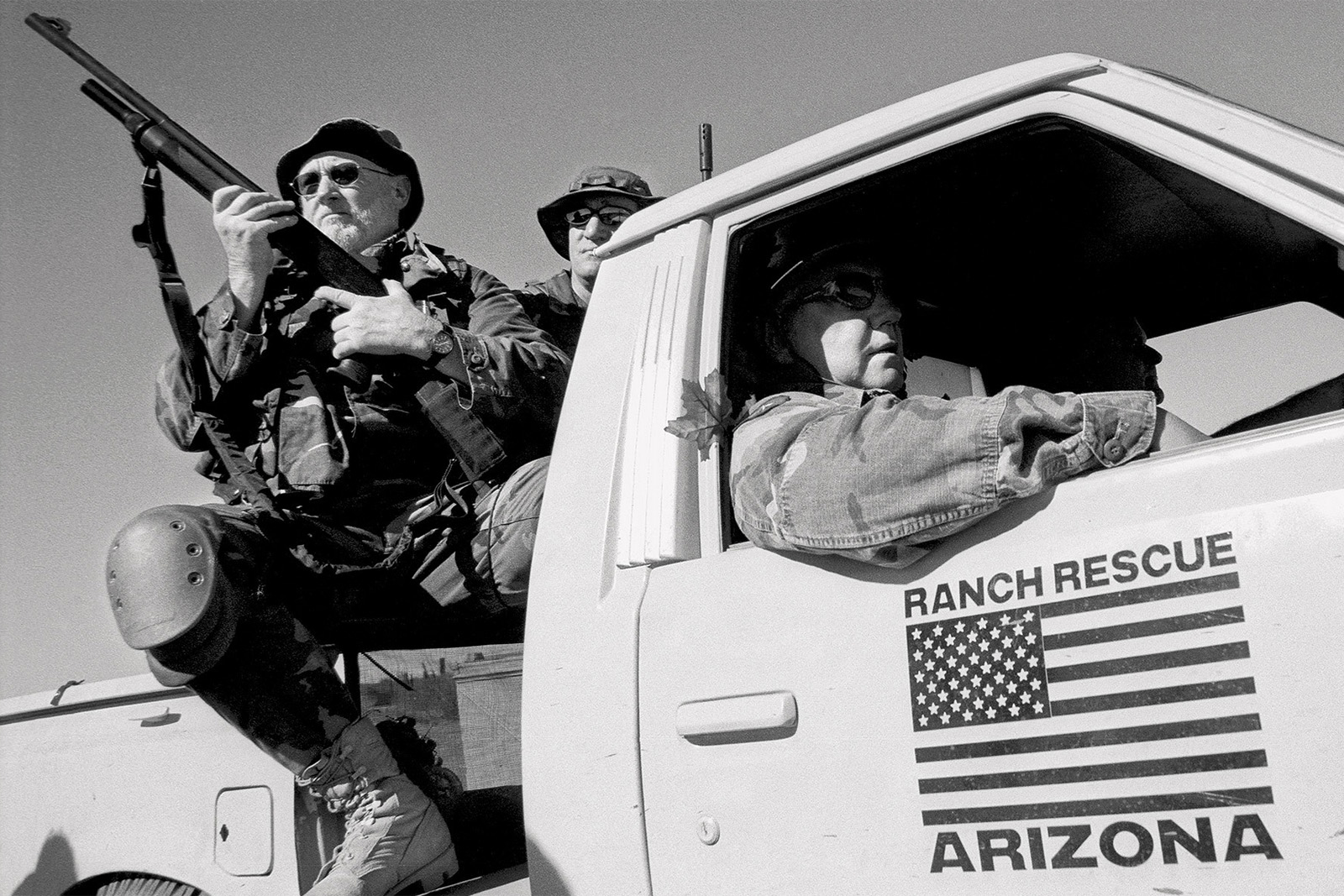 Right-wing vigilantes on US/Mexico border, by Seattle photojournalist Mike Kane editorial photographer